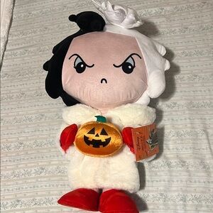 Plush Halloween Toy with Red and White Outfit
